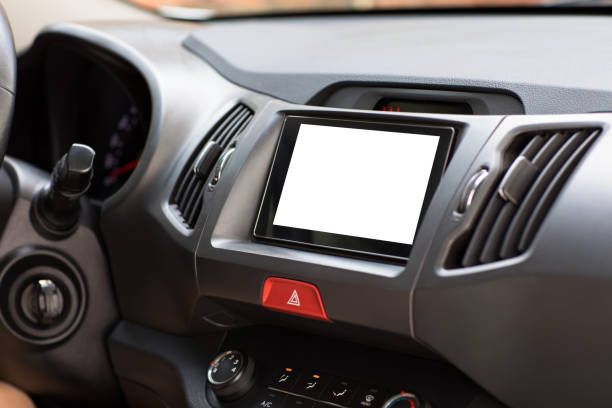 istock multimedia system with an isolated screen in the car 940840440