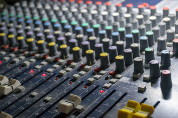 istock Audio controller In the meeting room Old dusty 940852878