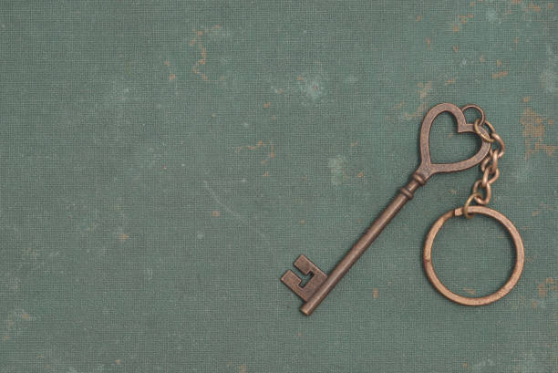 istock Heart key on a rough green background 940859864