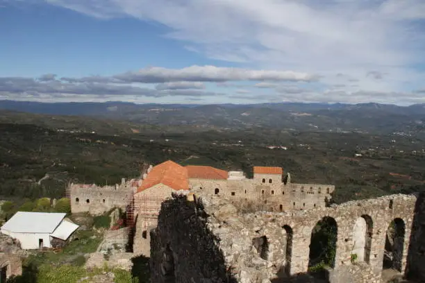 Monuments in city of Mystra