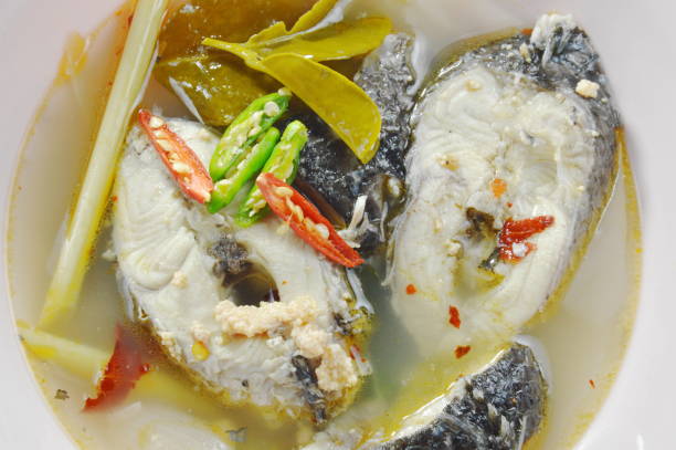 istock boiled snake head fish in hot and spicy tom yum soup 940868352