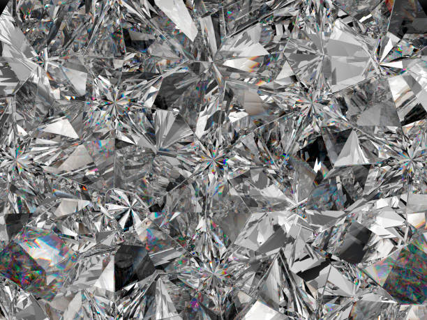 istock diamond structure extreme closeup and kaleidoscope. top view of round gemstone 3d render, 3d illustration 940881264