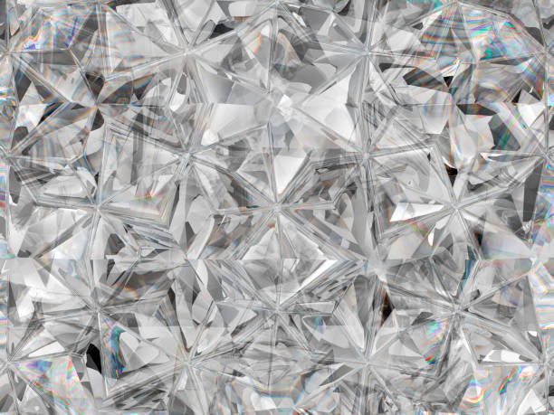 istock diamond structure extreme closeup and kaleidoscope. top view of round gemstone 3d render, 3d illustration 940881292