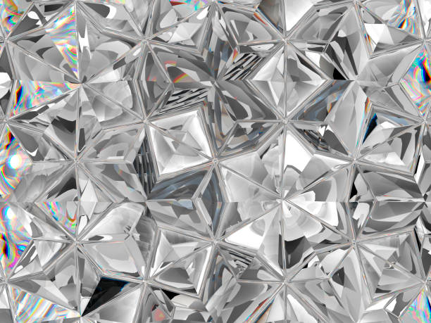 istock diamond structure extreme closeup and kaleidoscope. top view of round gemstone 3d render, 3d illustration 940881300
