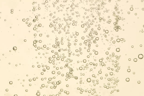 Champagne bubbles Many small champagne bubbles flowing in glass. carbonated photos stock pictures, royalty-free photos & images