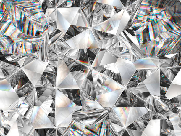 istock diamond structure extreme closeup and kaleidoscope. top view of round gemstone 3d render, 3d illustration 940881338