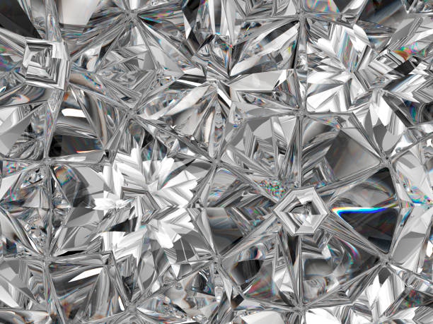istock diamond structure extreme closeup and kaleidoscope. top view of round gemstone 3d render, 3d illustration 940881398