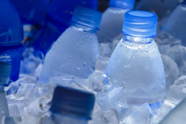 istock water bottle in ice,fresh water 940885112