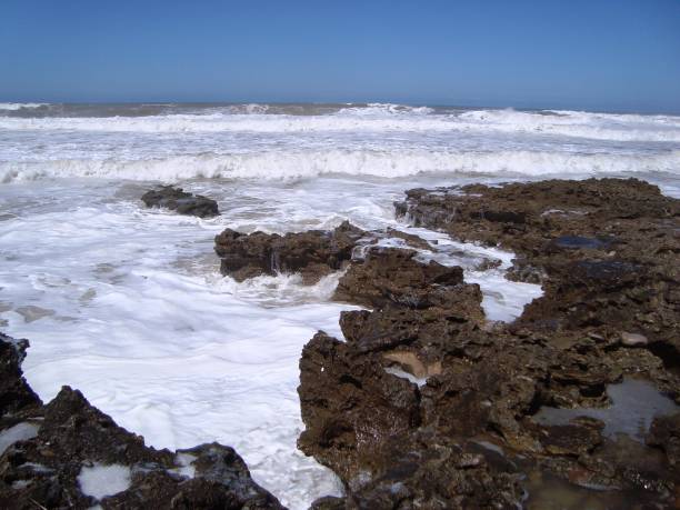 BEACH TAMARIS/MAREE HAUTE/ECUME/MOROCCO