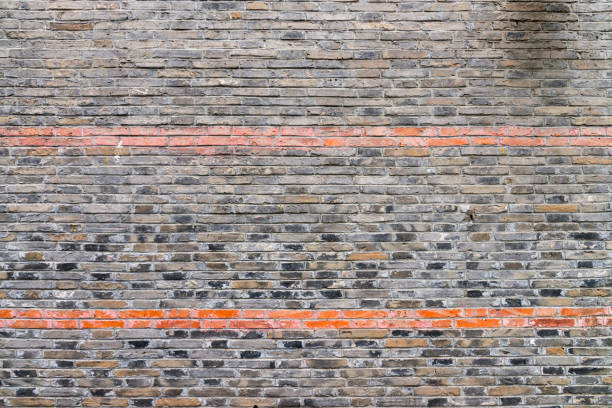 Old vintage industrial warehouse brick wall texture background