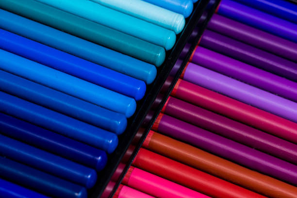 istock Collection of the colorful pencils, fullscreen macro 940905040