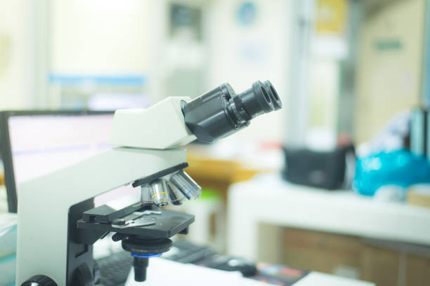 istock Close up microscope in laboratory medical concept. 940914266