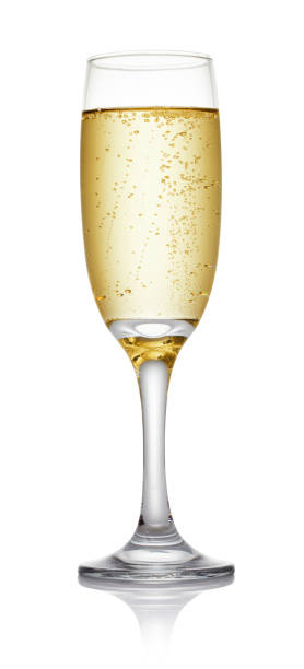 istock Champagne glass on white background 940914866