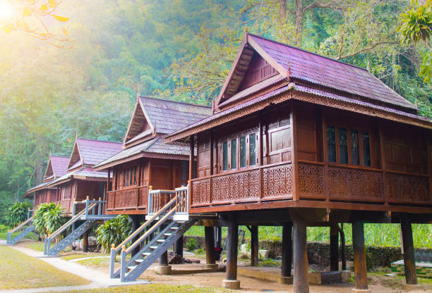 istock Old-fashioned Thai houses, Thai traditional architecture 940915296