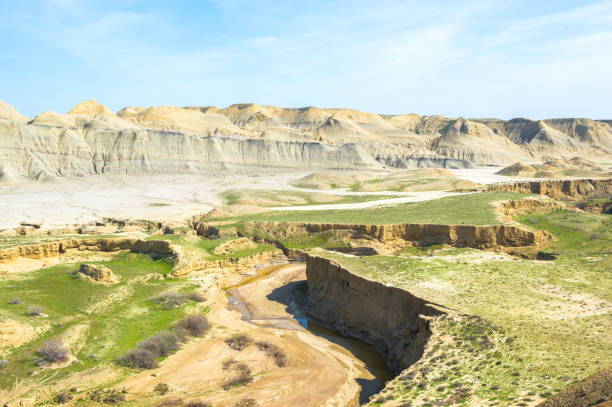 istock Extensive landscape of clay hills 940915948