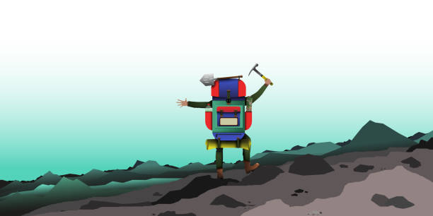 istock The journey of climbing to the top - vector EPS 10 940916216