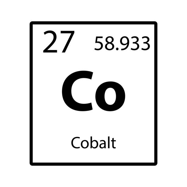 Cobalt periodic table element icon on white background vector Cobalt periodic table element icon on white background vector periodic table stock illustrations