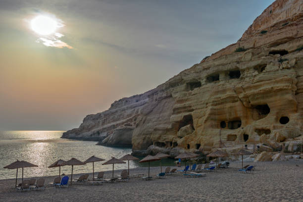 istock Matala beach on Crete island, Greece 940929630