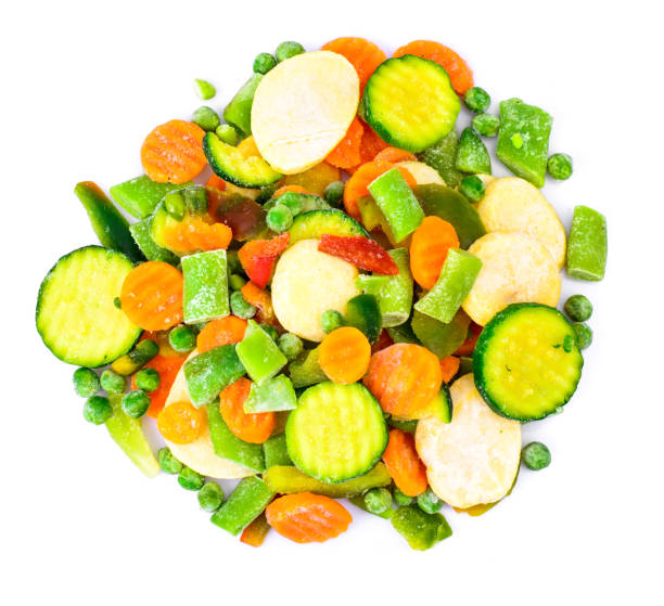 istock Frozen mix of vegetables with potatoes 940937104