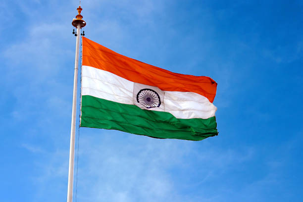 istock The Indian Flag flying high on top of a pole 940940638