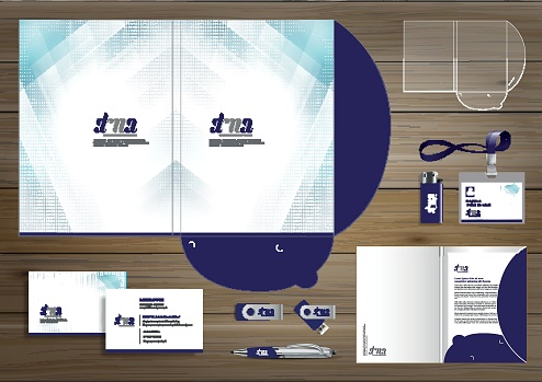 Digital Process Folder Layout Folder Template Design For Digital Technology Company Element Of ...
