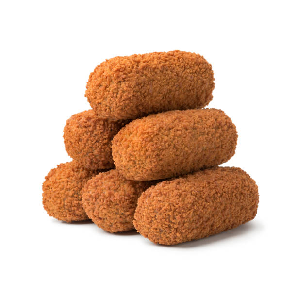 Heap of deep fried Dutch kroketten