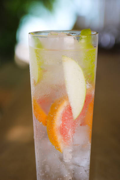 Fruity Frozen Gin Tonic with Ice Cubes