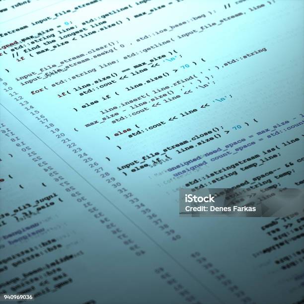 Code Programming Technology Background Perspective View Stock Photo ...