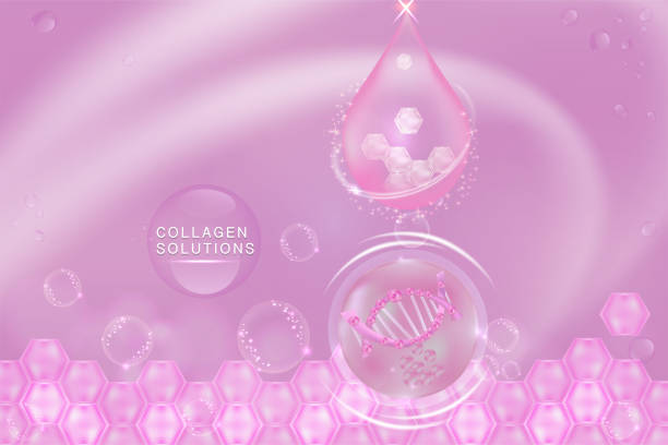 istock Pink collagen Serum drop, cosmetic advertising background ready to use, luxury skin care ad 940971966