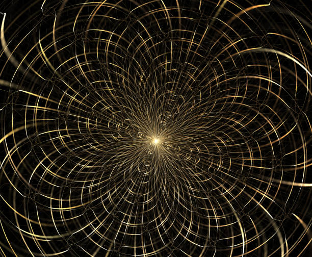 istock Abstract fractal composition. Magic explosion star with particles, motion illustration. 940972060