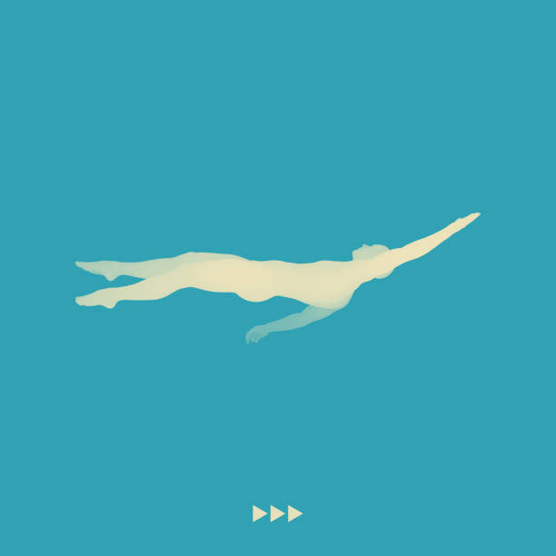 istock 3D Swimming Man. Vector Image of a Swimmer. Human Body. Sport Symbol. Design Element. 940976304