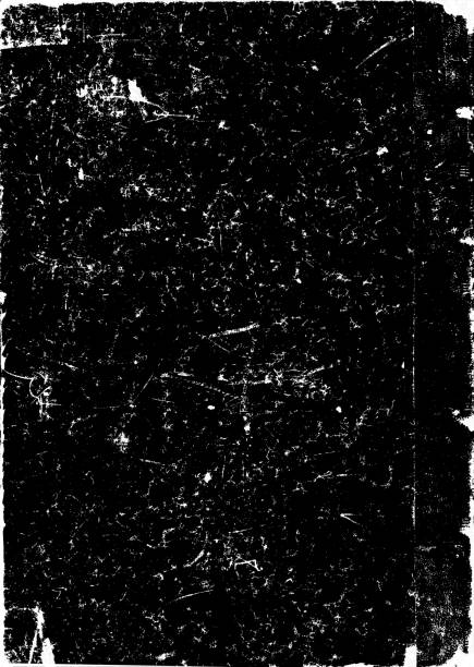 Grunge Scratched Texture Background Illustration of a vintage black and white grunge texture, with scratched paper effect, patterns of dirt and stains weathered textures stock illustrations