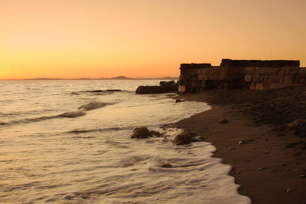 Porto Clemente in Tarquinia, Lazio at sunset.