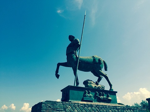La estatua del centauro en Pompeya photo