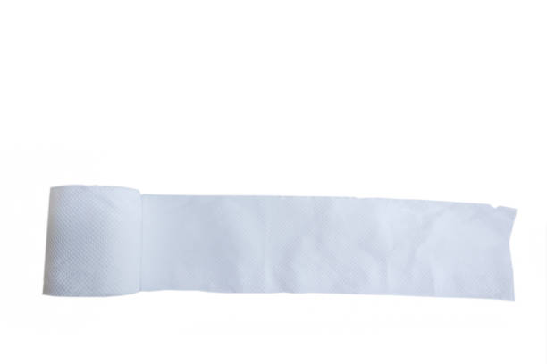 istock Tissue paper isolated on white background.Toilet paper roll isolated on white background 940981746