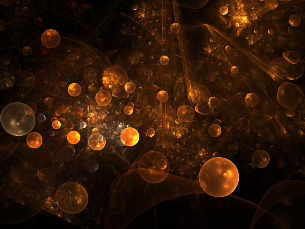 istock Abstract fractal structure consisting of luminous spheres or bubbles. Elegance background - raster fractal 3D spheres graphics 940983062