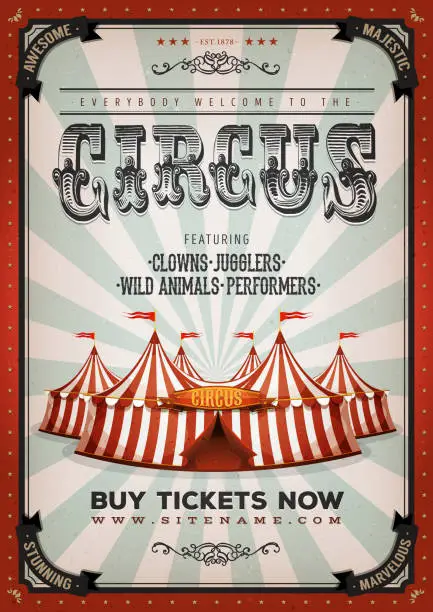 Vector illustration of Vintage Circus Background