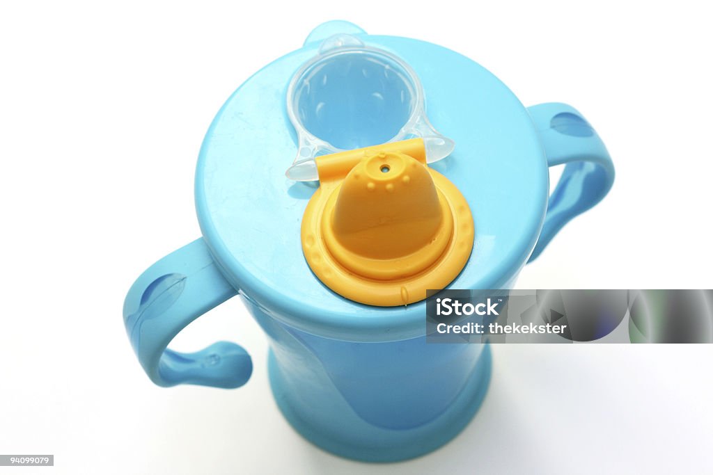 Azul bebê beaker - Foto de stock de Caneca para Bebê royalty-free