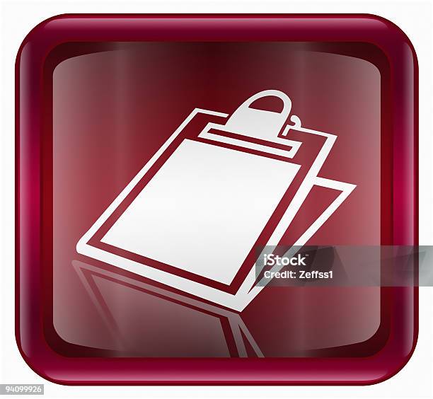 Icona Clipboard Rosso Scuro Isolato Su Sfondo Bianco - Immagini vettoriali stock e altre immagini di Affari