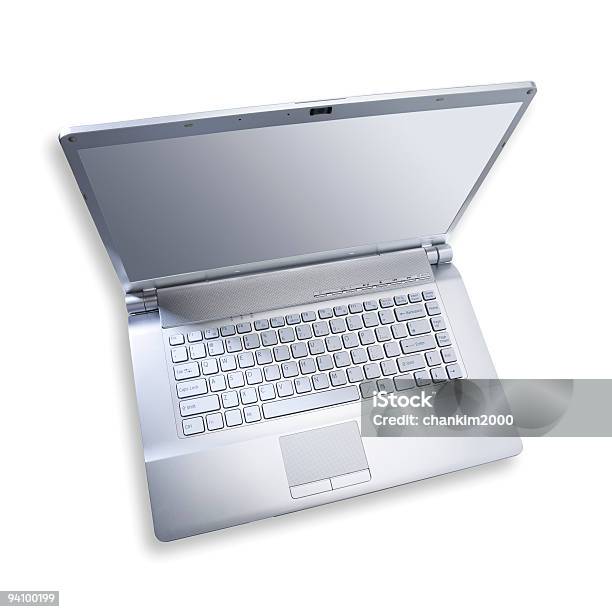 실버 메탈릭 노트북 컴퓨터 0명에 대한 스톡 사진 및 기타 이미지 - 0명, LCD, 금속의