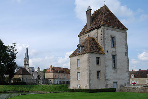 istock Grounds of Commarin castle in France 94100475
