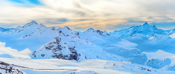 istock Panorama of winter mountains 941004888