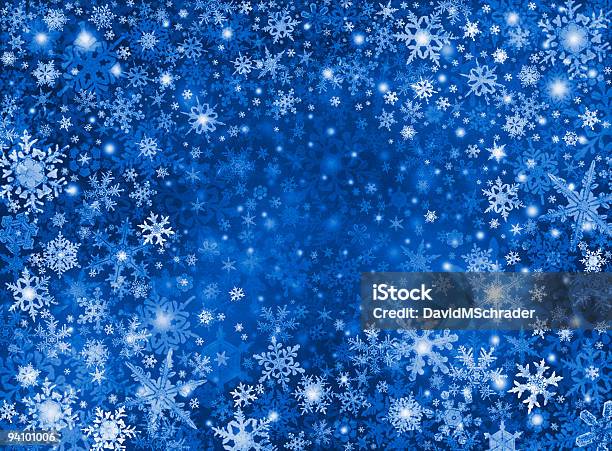 Ilustración de Azul Fondo De Tormenta De Nieve y más Vectores Libres de Derechos de Abstracto - Abstracto, Azul, Blanco - Color