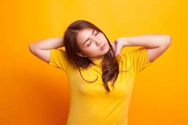 istock Sleepy young Asian woman yawn. 941013238