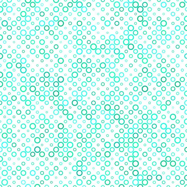 Vector illustration of Teal circle pattern background design