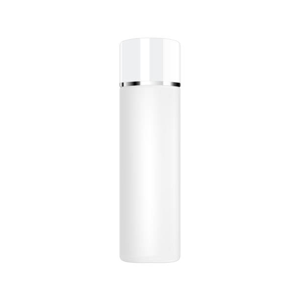 istock Realistic Cosmetic bottle can sprayer container. Dispenser for cream, soups, and other cosmetics With lid and without. Template For Mock up Your Design. vector illustration. 941017014