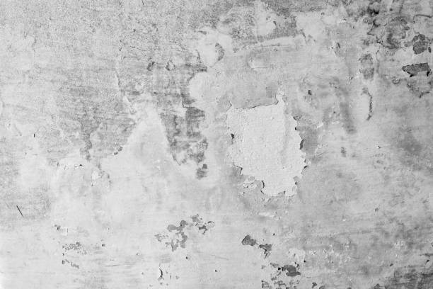 istock Old concrete wall with scuffs of gray color, texture background 941017534