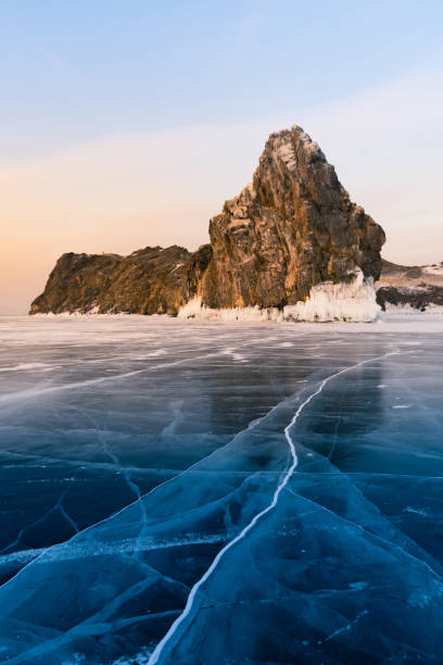 istock Baikal russia rock over ice freezing floor 941017678