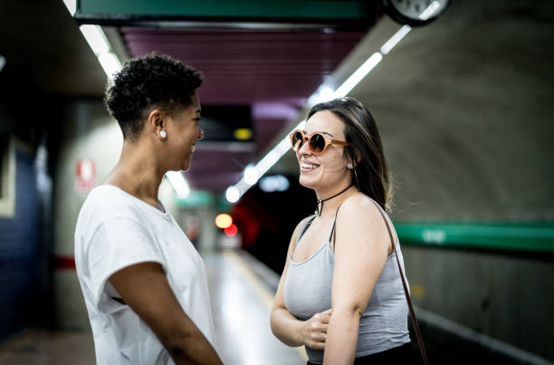istock Lesbian Couple at Subway Station 941018054