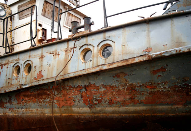 istock Details of an old rusty boat 941025624